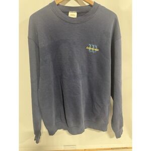 VTG 80s‎ 90s Men's Blue Embroidered Wilson Athleticwear Crewneck Sweatshirt Sz L
